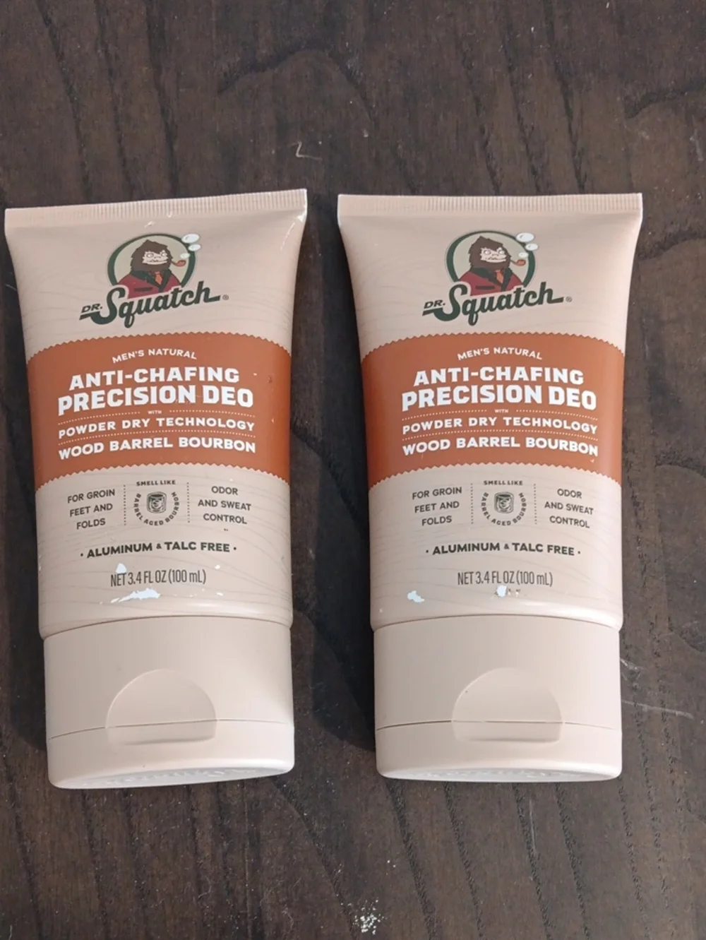 Dr. Squatch Anti-Chafing Precision Deo - Wood Barrel Bourbon (Beige/Brown) × 2